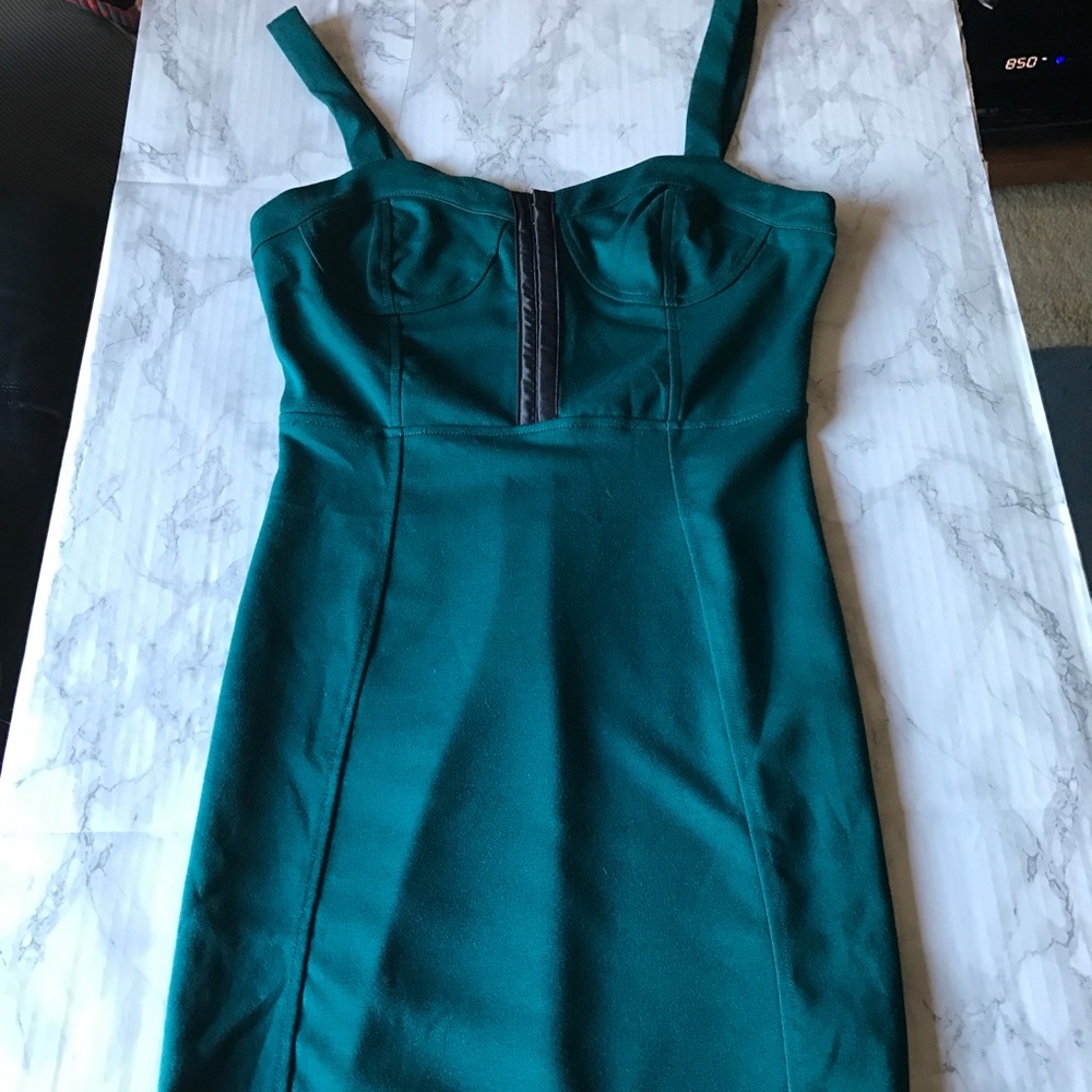 Forever 21 Teal corset like top bodycon dress